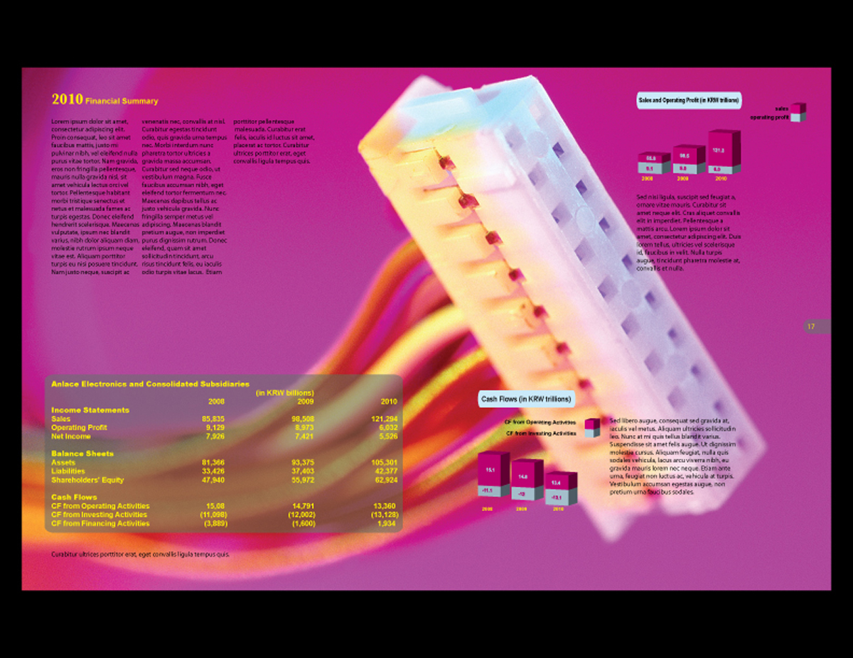 annual report financail spread